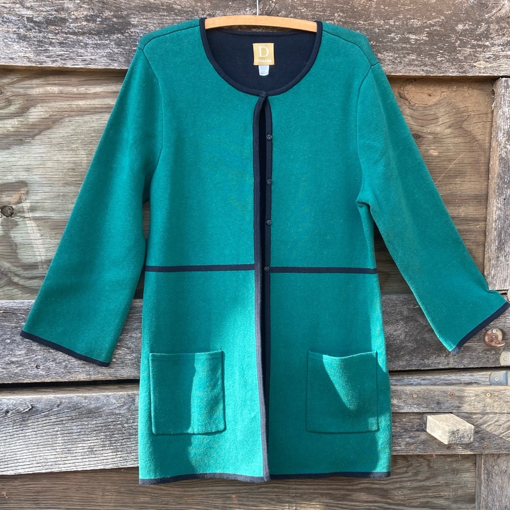 🦚DAMASK🦚 Semi-Cardigan/Semi-Coat